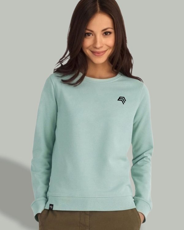 BAC W32B ― Weiches Damen Bio-Baumwolle Sweatshirt - Fog Blau Schn?ppchen – Bild 3