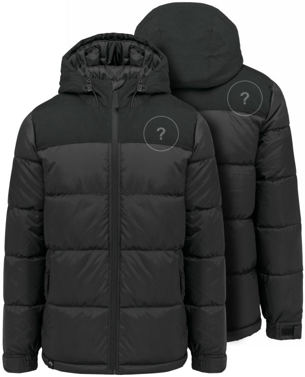KRB 6163 ― Unisex Steppparka mit Kapuze - Schwarz Jetzt online – Bild 3