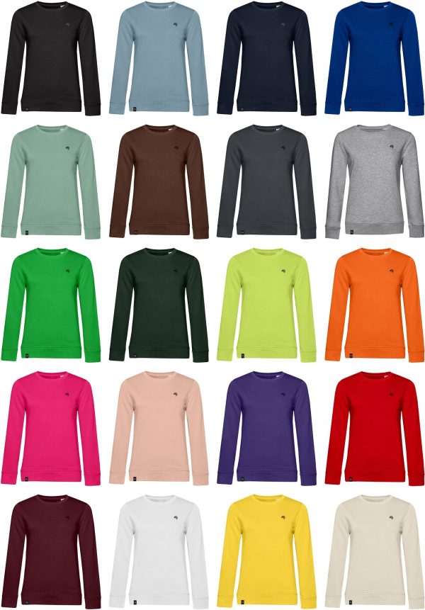 BAC W32B ― Weiches Damen Bio-Baumwolle Sweatshirt - Heather Melange Grau Verkauf – Bild 4
