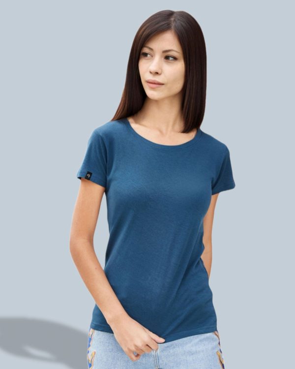 ― % ― JAN 8007  ― Damen Bio-Baumwolle T-Shirt - Türkis Blau [2XL] Mode – Bild 3