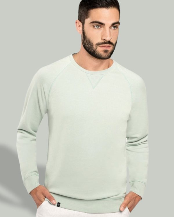 KRB K480 ― Unisex Raglan Sweatshirt mit Bio-Baumwolle - Snow Grau Jetzt online – Bild 4