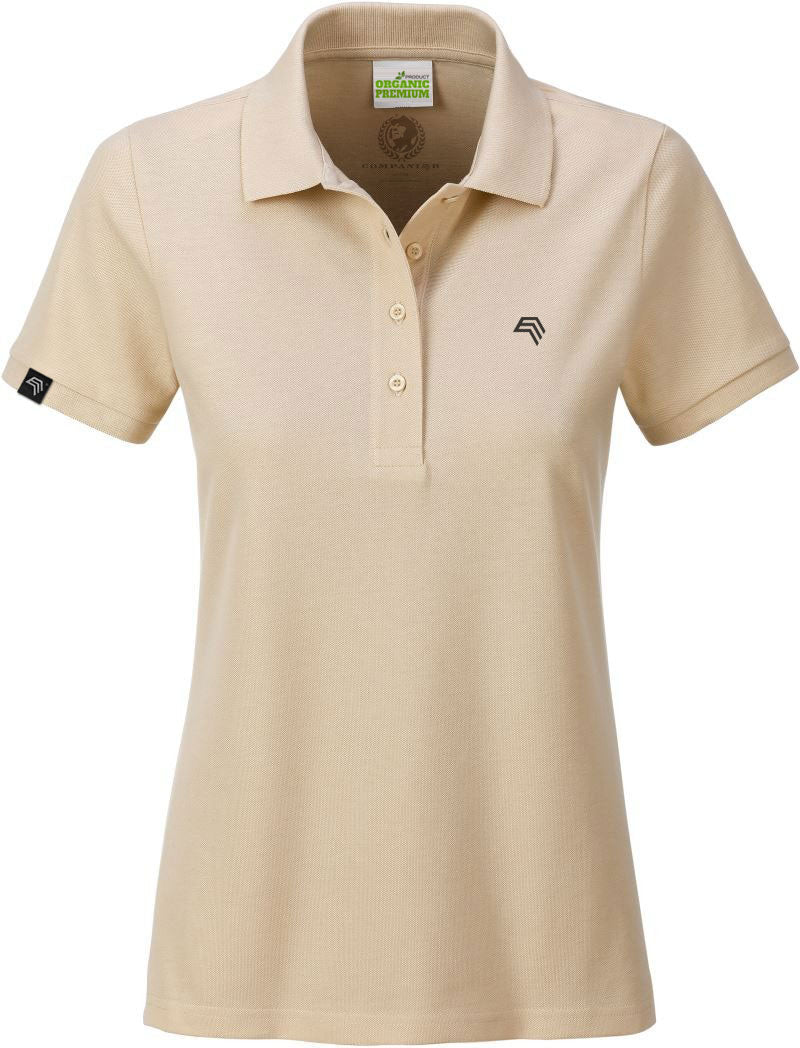 ― % ― JAN 8009  ― Damen Bio-Baumwolle Polo Shirt – Stone Beige [S] Angebot