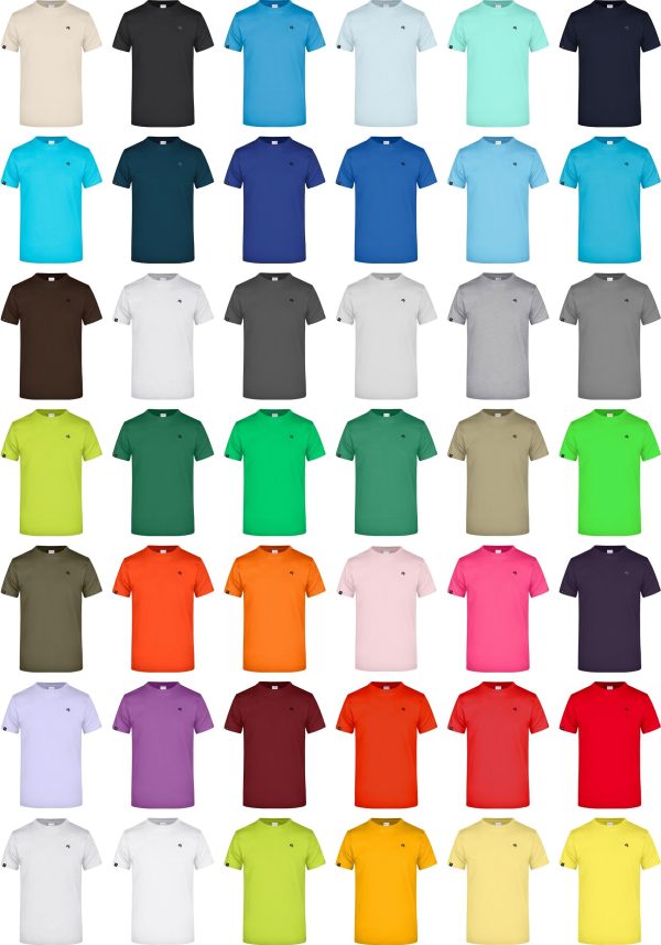 ― % ― JAN 0002  ― Herren Heavy Komfort T-Shirt - Dark Royal Blau [2XL] Schn?ppchen – Bild 4