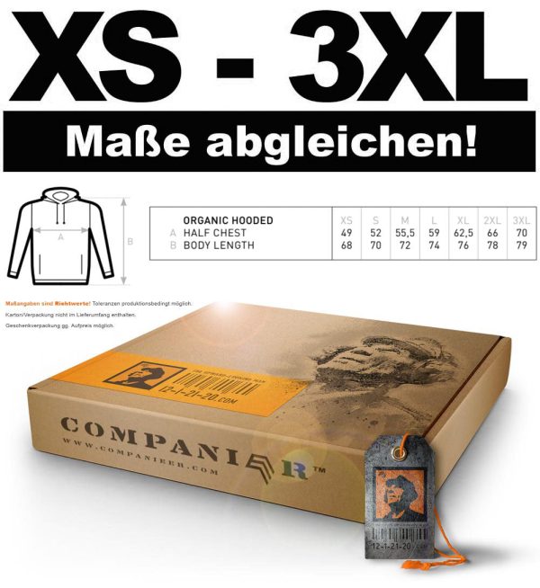 BAC U33B ― Weicher Herren Bio-Baumwolle Hoodie - Lemon Gelb Online – Bild 4