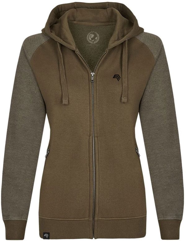 MMT 0720 ― Damen Bi-Color Hooded Jacket - Olive Grün   Melange Jetzt online