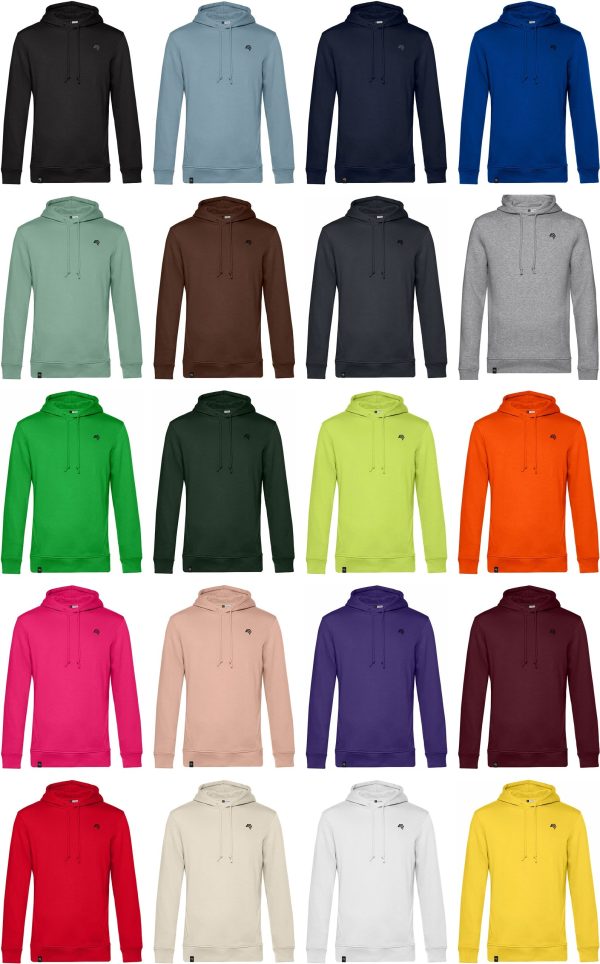 BAC U33B ― Weicher Herren Bio-Baumwolle Hoodie - Burgundy Bordeaux Rot Jetzt online – Bild 5
