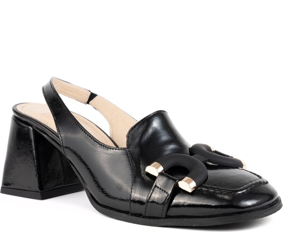 black patent classic closed pumps Rabatt