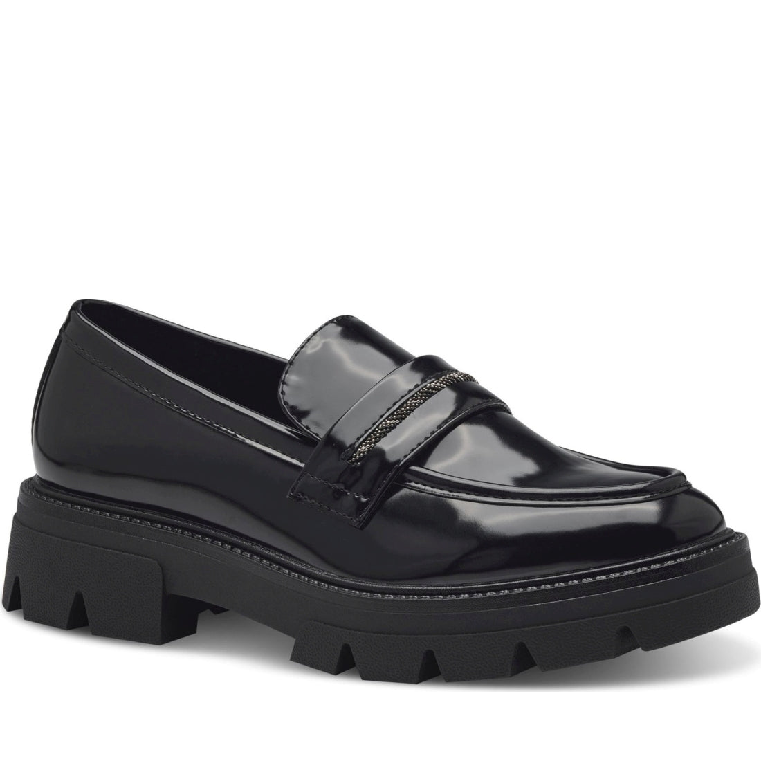 black elegant closed loafers Mode