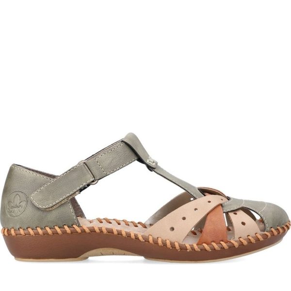 green casual part-open sandals Online-Schn?ppchen – Bild 2