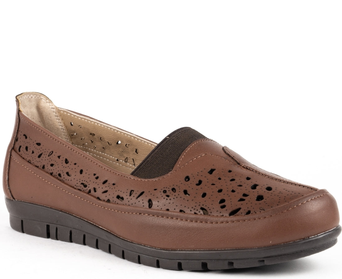 brown casual closed loafers Rabatt