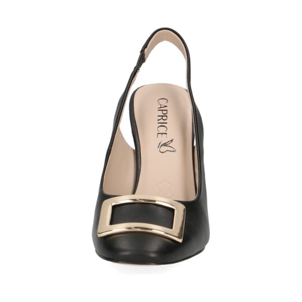 black nappa elegant part-open pumps Schn?ppchen – Bild 4