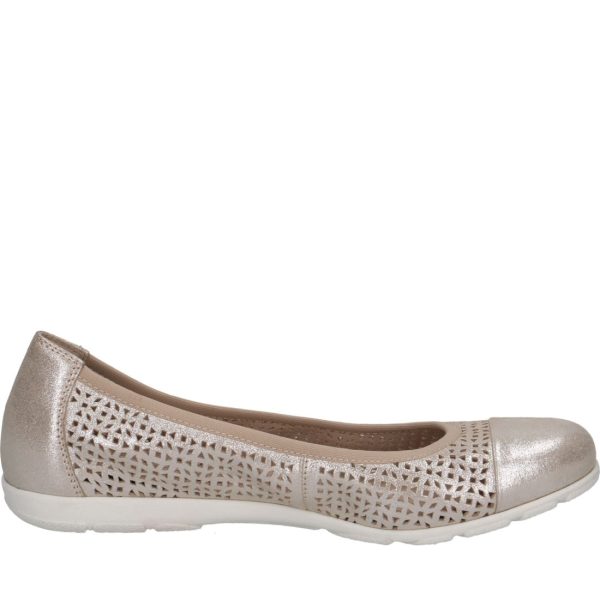 taupe metallic casual closed ballerinas Mode – Bild 3