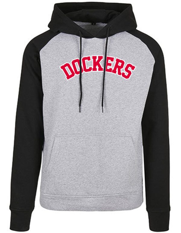 Diamond Pride Basic Raglan Hoodie  Bremen Dockers , Dockers, heather grau - schwarz Online-Schn?ppchen